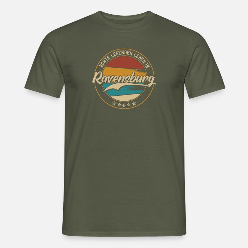 Ravensburg Echte Legenden leben in Ravensburger - Männer T-Shirt - Militärgrün