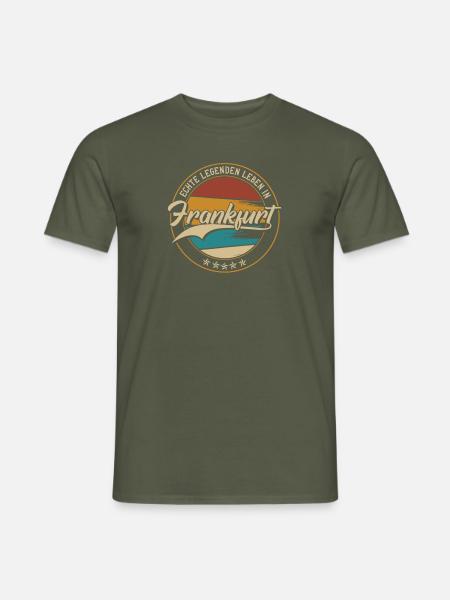 Frankfurt Echte Legenden leben in Frankfurter - Männer T-Shirt - Militärgrün