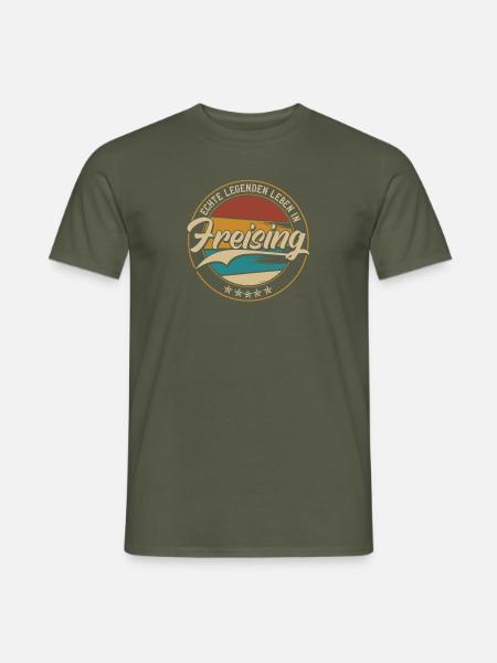 Freising Echte Legenden leben in Freisinger - Männer T-Shirt - Militärgrün