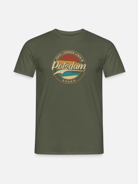 Potsdam Echte Legenden leben in Potsdamer - Männer T-Shirt - Militärgrün