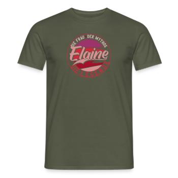 Die frau der Mythos die Legende Elaine - Männer T-Shirt - Militärgrün - Vorne - AI Model Male 178 light (178cm)