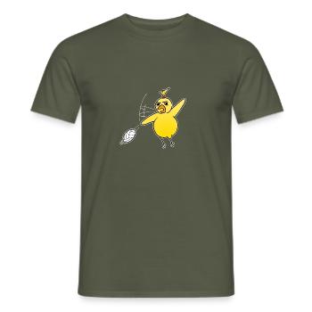 Volley-ball poulet de poulet Sport Beach volley - T-shirt homme - vert militaire - Devant - AI Model Male 178 light (178cm)