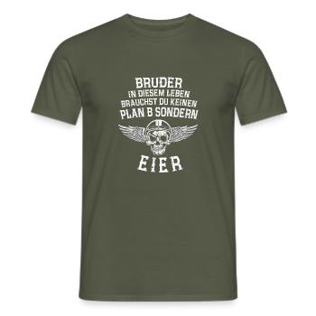 Cooles Retro Vintage American Motorcycle Spruch Sh - Männer T-Shirt - Militärgrün - Vorne - AI Model Male 178 light (178cm)