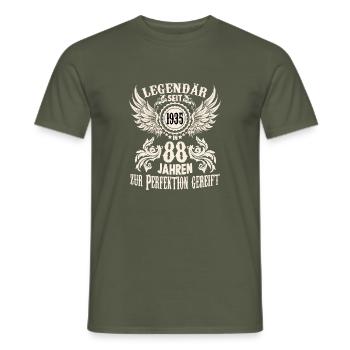 Eine Legende wird 88 Geburtstag Shirt zum Ehrentag - Männer T-Shirt - Militärgrün - Vorne - AI Model Male 178 light (178cm)