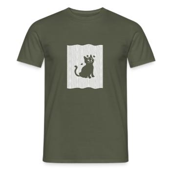 CHATON - T-shirt homme - vert militaire - Devant - AI Model Male 178 light (178cm)