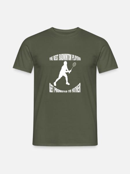 Badminton Federballfan Federball Badmintonteam - Männer T-Shirt - Militärgrün