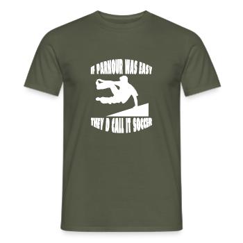 Parkour Läufer Parkourläufer Geschenk Extremsport - Männer T-Shirt - Militärgrün - Vorne - AI Model Male 178 light (178cm)