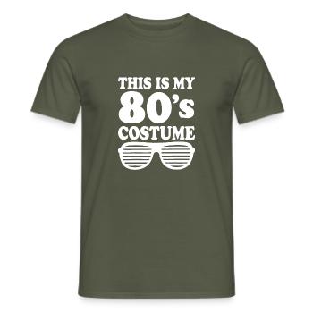 This is my 80's costume tee outfit gift eighties r - Men's T-Shirt - military green - Front - AI Model Male 178 light (178cm)
