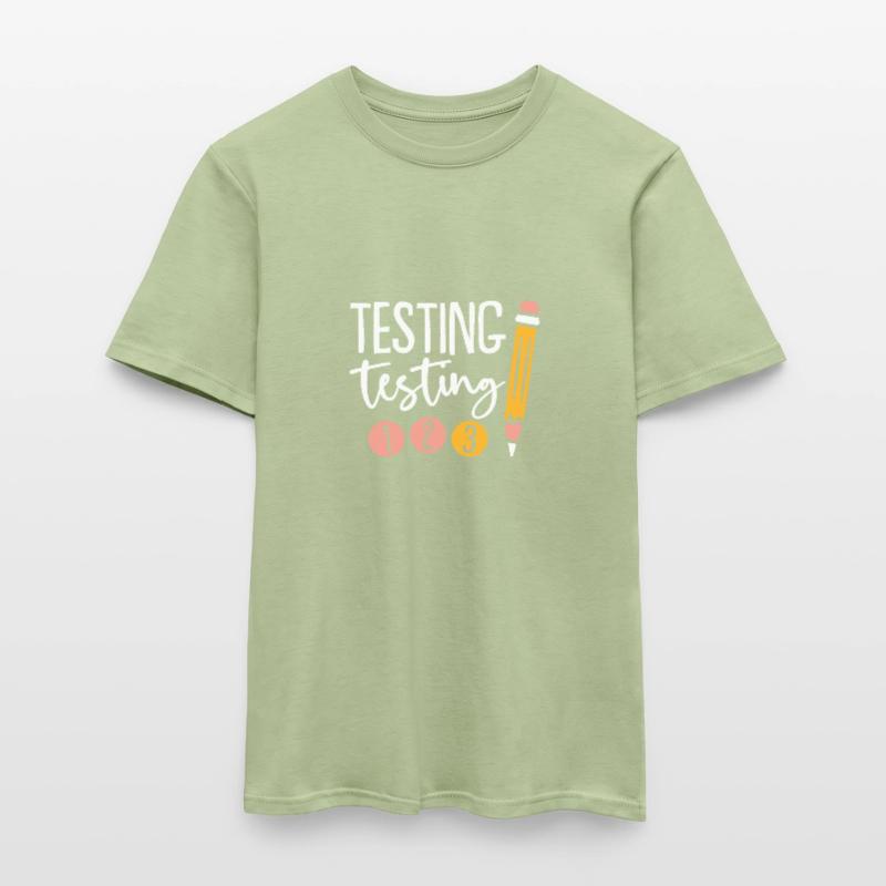 Testing Testing 123 Cute Test Dayexam daytest test Men's T-Shirt