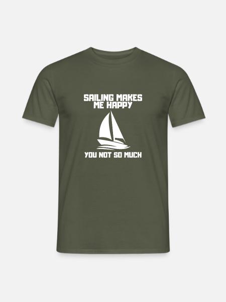 Segelsport Segelschiff Segeln Segelboot Segler - Männer T-Shirt - Militärgrün