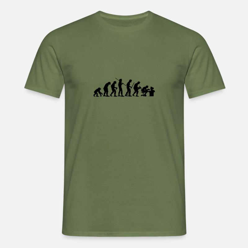 Darwin Evolution - Männer T-Shirt - Militärgrün