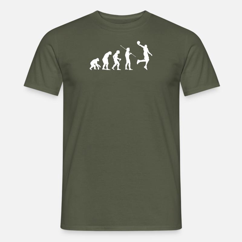 Basketball Evolution - Männer T-Shirt - Militärgrün