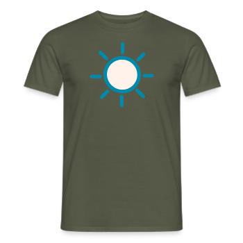 Wetter Sonnig - Männer T-Shirt - Militärgrün - Vorne - AI Model Male 178 light (178cm)