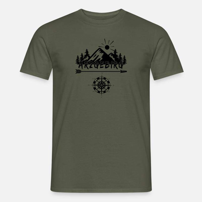Arzgebirg - Männer T-Shirt - Militärgrün