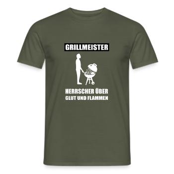 BBQ - Männer T-Shirt - Militärgrün - Vorne - AI Model Male 178 light (178cm)