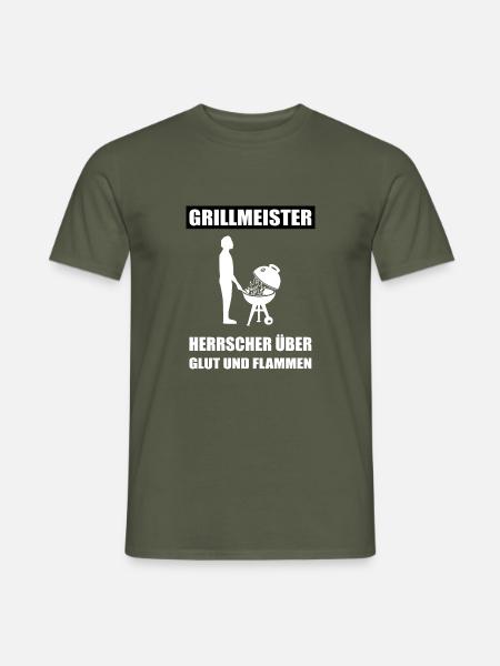 BBQ - Männer T-Shirt - Militärgrün
