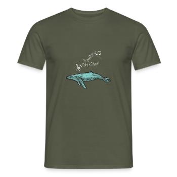 Wal Wale Meer Fisch Wasser Meerestier Pottwal - Männer T-Shirt - Militärgrün - Vorne - AI Model Male 178 light (178cm)
