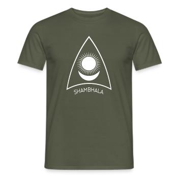 Shambhala Sun Moon Symbol 2 - Men's T-Shirt - military green - Front - AI Model Male 178 light (178cm)
