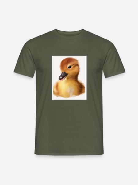 Baby Ente - Nutztier - Männer T-Shirt - Militärgrün