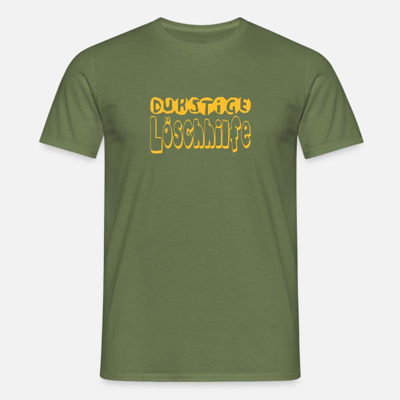 durstigelöschhilfe - Männer T-Shirt - Militärgrün