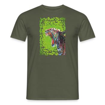 Tigresse - Männer T-Shirt - Militärgrün - Vorne - AI Model Male 178 light (178cm)