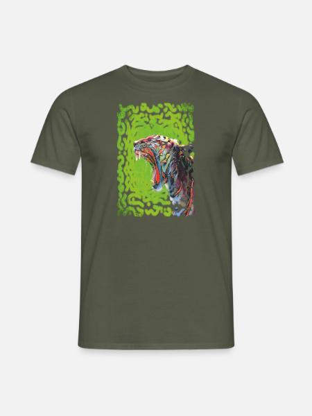 Tigresse - Männer T-Shirt - Militärgrün
