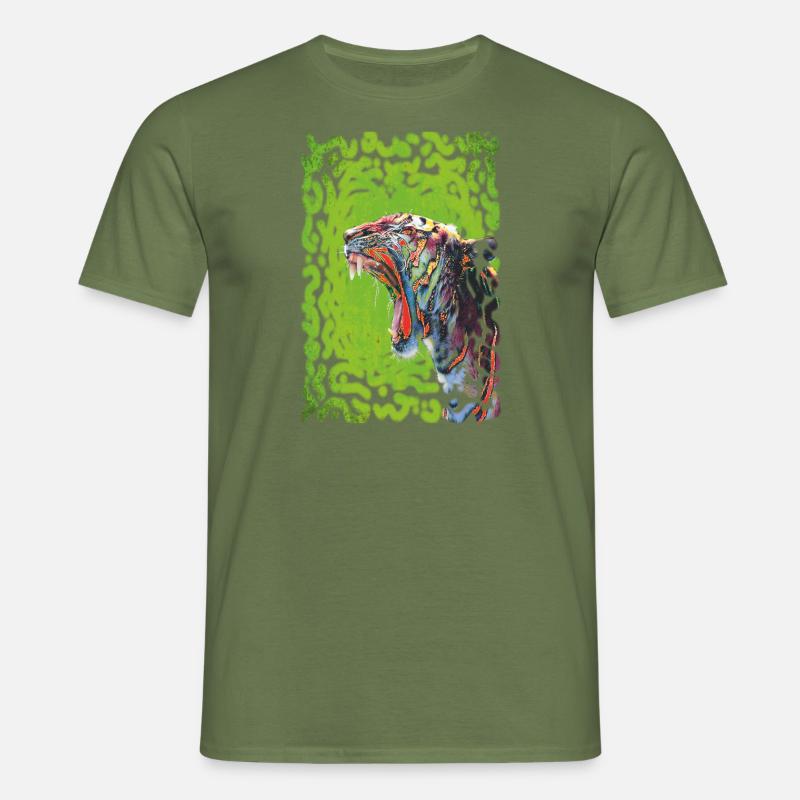 Tigresse - Männer T-Shirt - Militärgrün