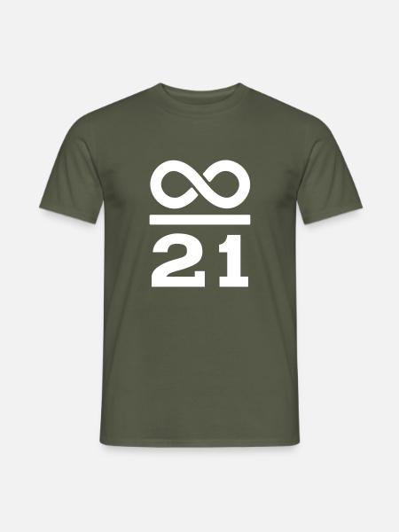 Bitcoin Sprüche Wertspeicher Unendlich 21 - Männer T-Shirt - Militärgrün