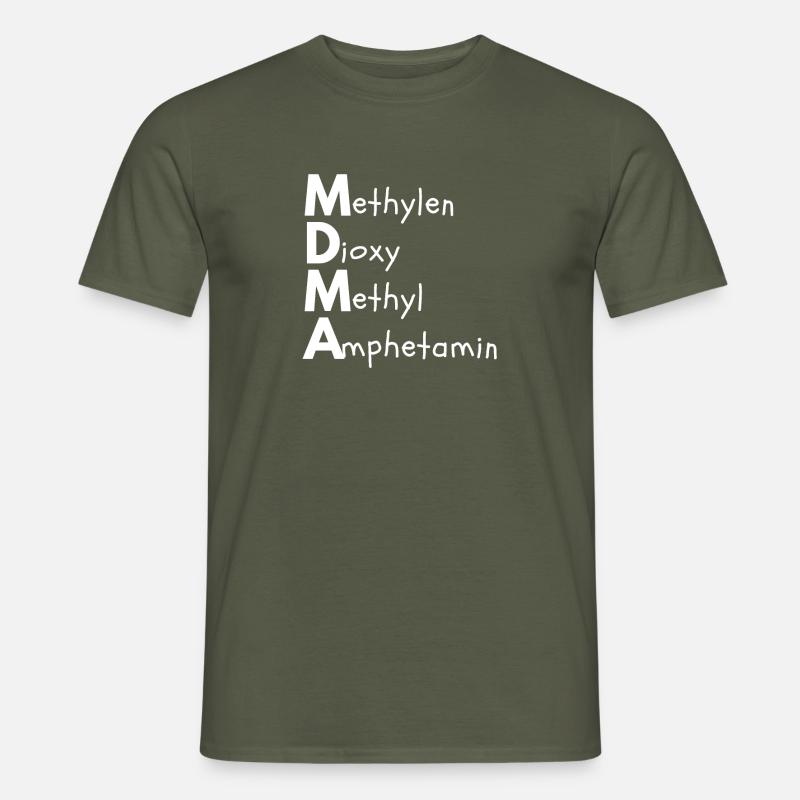 Methylendioxymethylamphetamin - Männer T-Shirt - Militärgrün