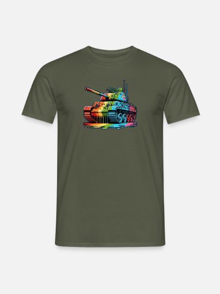 FRIEDENS-PANZER - Männer T-Shirt - Militärgrün