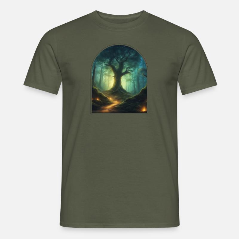 Mystischer Baum 1 - Männer T-Shirt - Militärgrün