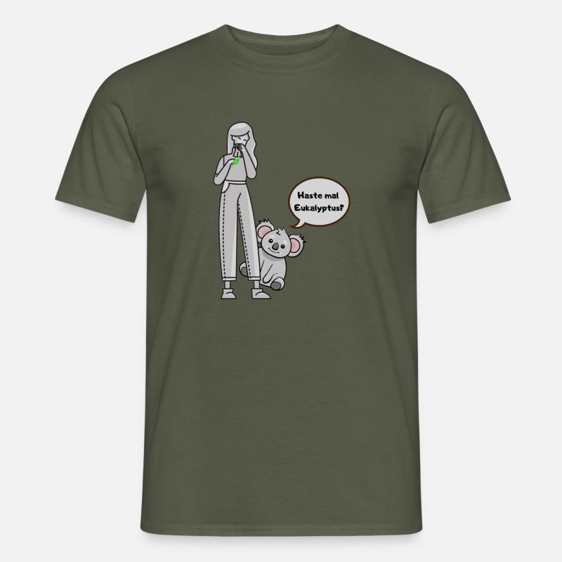Koala fragt nach Eukalyptus - Männer T-Shirt - Militärgrün