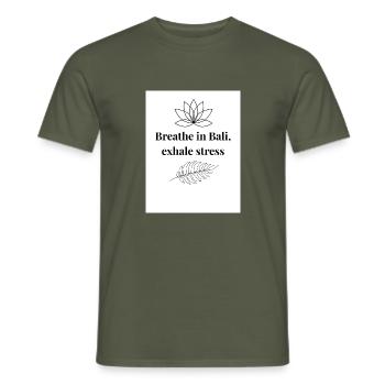 Bali Vibe - T-shirt für Backpacker & Reisende - Männer T-Shirt - Militärgrün - Vorne - AI Model Male 178 light (178cm)