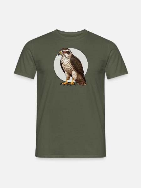 Habicht Accipiter Gentilis Greifvogel Raubvogel - Männer T-Shirt - Militärgrün