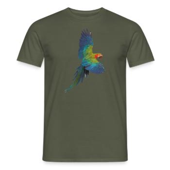 Papagei - Männer T-Shirt - Militärgrün - Vorne - AI Model Male 178 light (178cm)