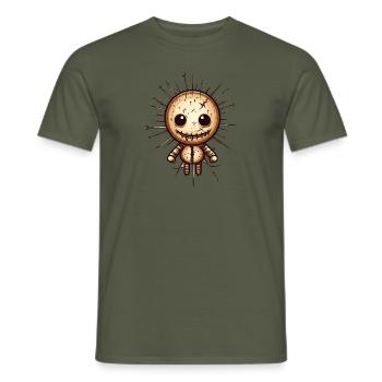 Voodoo Puppet, une mode urbaine urbaine unique - T-shirt homme - vert militaire - Devant - AI Model Male 178 light (178cm)
