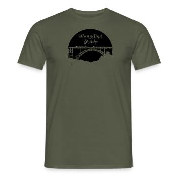 Müngstener Brücke,solingen,kreis,brücke - Männer T-Shirt - Militärgrün - Vorne - AI Model Male 178 light (178cm)