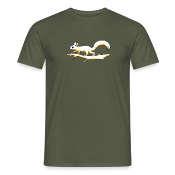 Eichhörnchen Tricolor - Männer T-Shirt - Militärgrün - Vorne - AI Model Male 178 light (178cm)