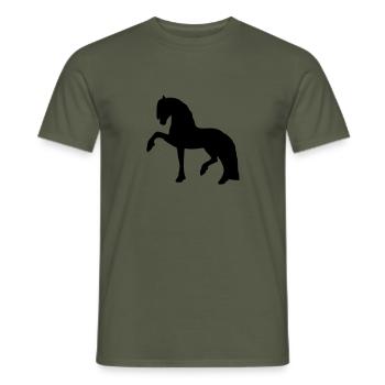 Spanischer Schritt - Männer T-Shirt - Militärgrün - Vorne - AI Model Male 178 light (178cm)