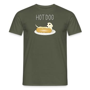 Hot Dog - Männer T-Shirt - Militärgrün - Vorne - AI Model Male 178 light (178cm)