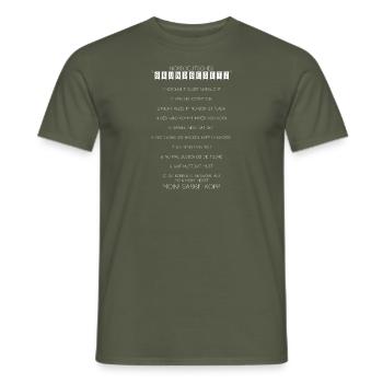 Norddeutsches Grundgesetz hell - Männer T-Shirt - Militärgrün - Vorne - AI Model Male 178 light (178cm)