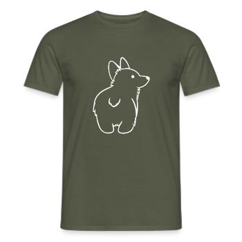 Hund Chien - T-shirt homme - vert militaire - Devant - AI Model Male 178 light (178cm)