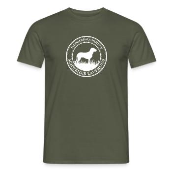 Schweizer Laufhund Jagdgebrauchshund Wilsigns - Männer T-Shirt - Militärgrün - Vorne - AI Model Male 178 light (178cm)