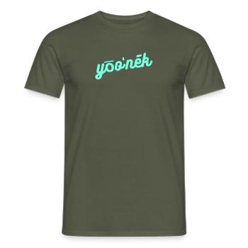 Einzigartig / unique - Männer T-Shirt - Militärgrün - Vorne - AI Model Male 178 light (178cm)