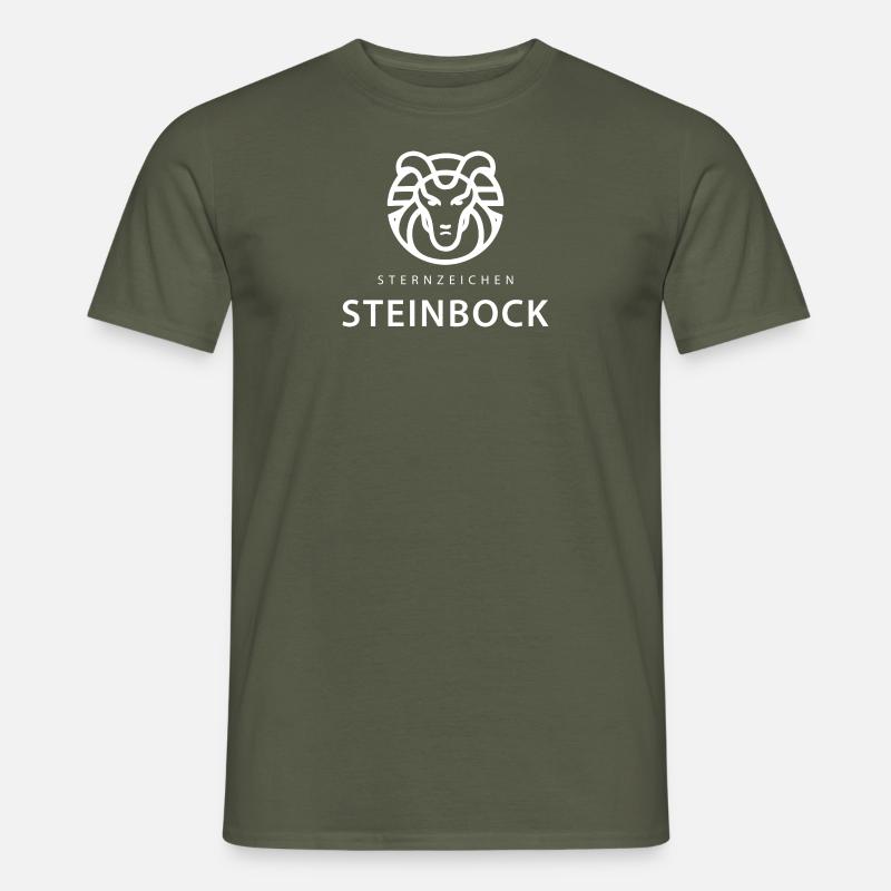 sternzeichen Steinbock - Männer T-Shirt - Militärgrün