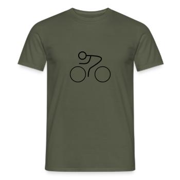 Bike, bicycle,beachcruiser, racing bicycle - Men's T-Shirt - military green - Front - AI Model Male 178 light (178cm)