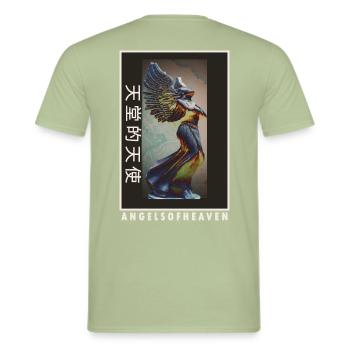 ANGEL - Männer T-Shirt - Sage - Hinten - AI Model Male 178 light (178cm)