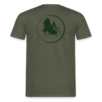 feel the nature - Adler - Männer T-Shirt - Militärgrün - Hinten - AI Model Male 178 light (178cm)