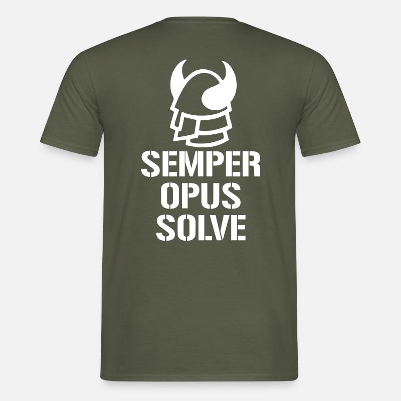 Semper Opus Solve - Männer T-Shirt - Militärgrün