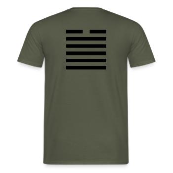 43 Guài - Der Durchbruch (Hexagramm) - Männer T-Shirt - Militärgrün - Hinten - AI Model Male 178 light (178cm)